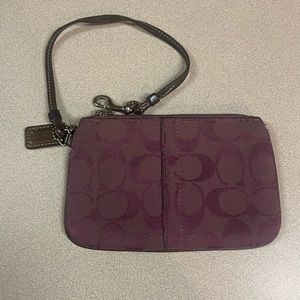 COACH Burgundy wristlet